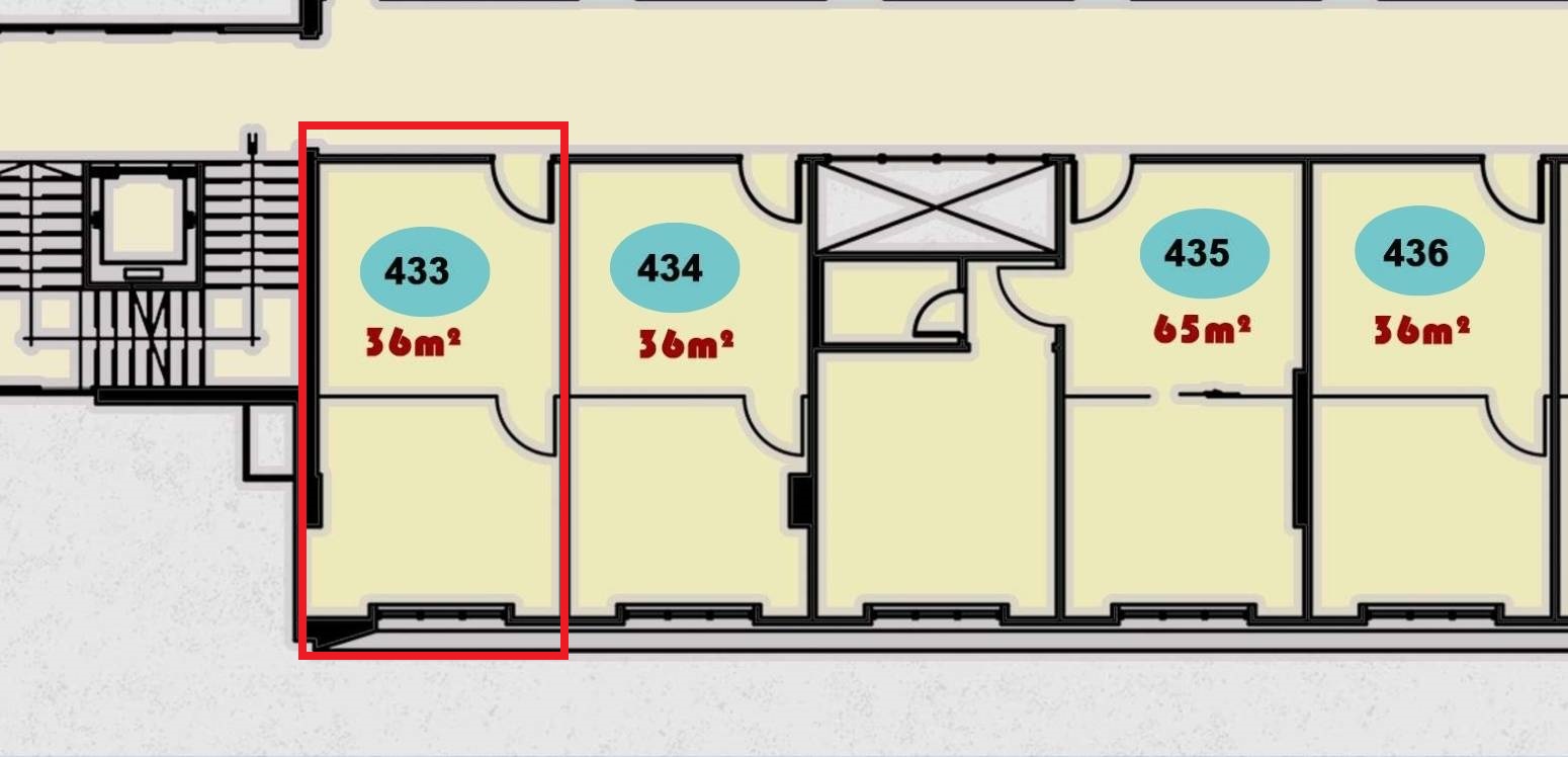 وحدة 433 في ONE MALL بمساحة 36 م² للبيع من العربي للتطوير العقاري