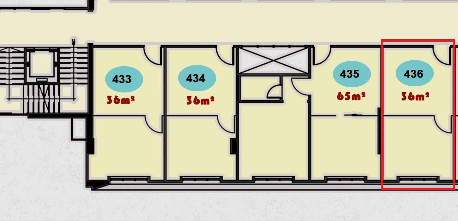 صورة توضح وحدة 436 المتاحة للبيع في ONE MALL بواسطة العربي للتطوير العقاري