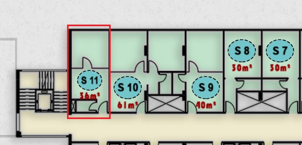 مخطط وتصميم وحدة S 11 الطبية في الدور الثاني بمجمع ONE MALL الشروق