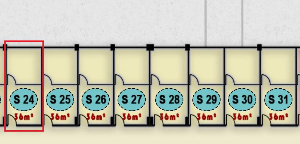 مخطط وحدة S 24 الطبية في الدور الثالث من مجمع ONE MALL