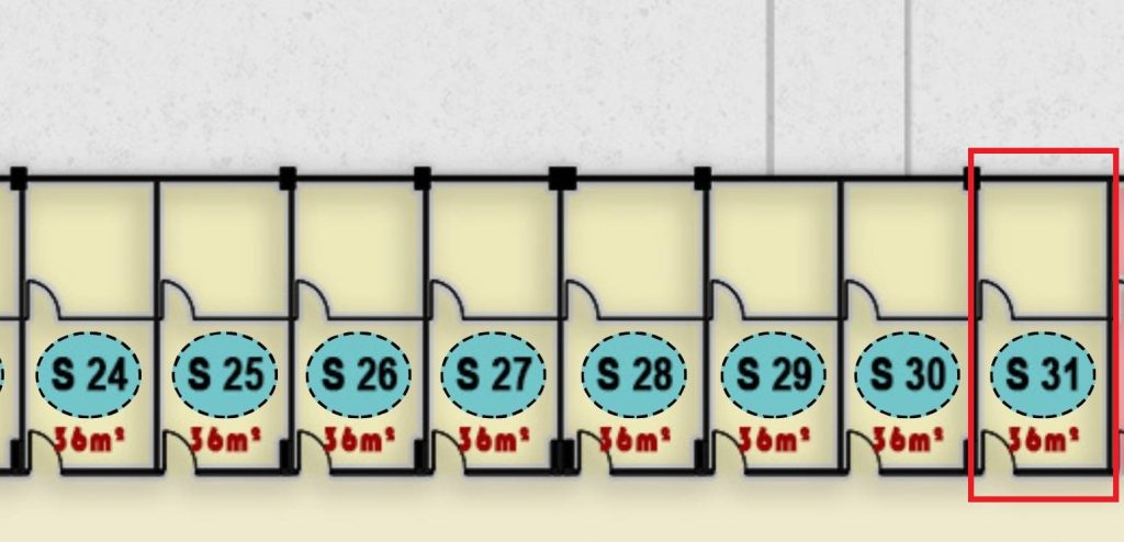 مخطط الوحدة الإدارية S 31 في الدور الثالث من مجمع ONE MALL