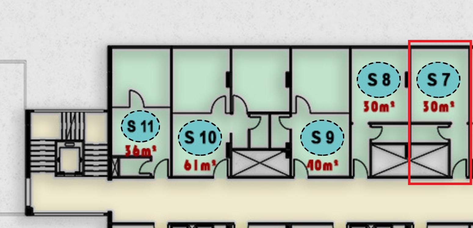 مخطط تصميم وحدة S7 الطبية في الدور الثاني بمجمع ONE MALL الشروق