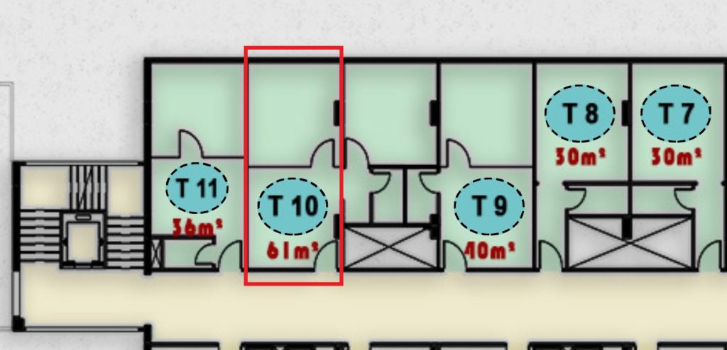 صورة توضح وحدة T10 الطبية في الدور الثالث بمجمع ONE MALL