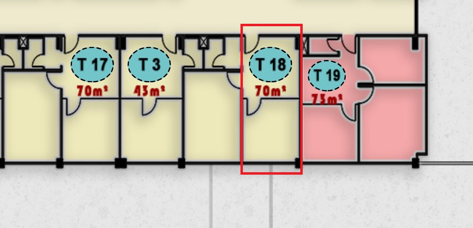 صورة توضح وحدة T18 الطبية في الدور الثالث بمجمع ONE MALL