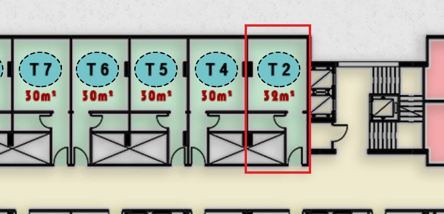 مخطط يوضح وحدة T2 الطبية في الدور الثالث من مجمع ONE MALL