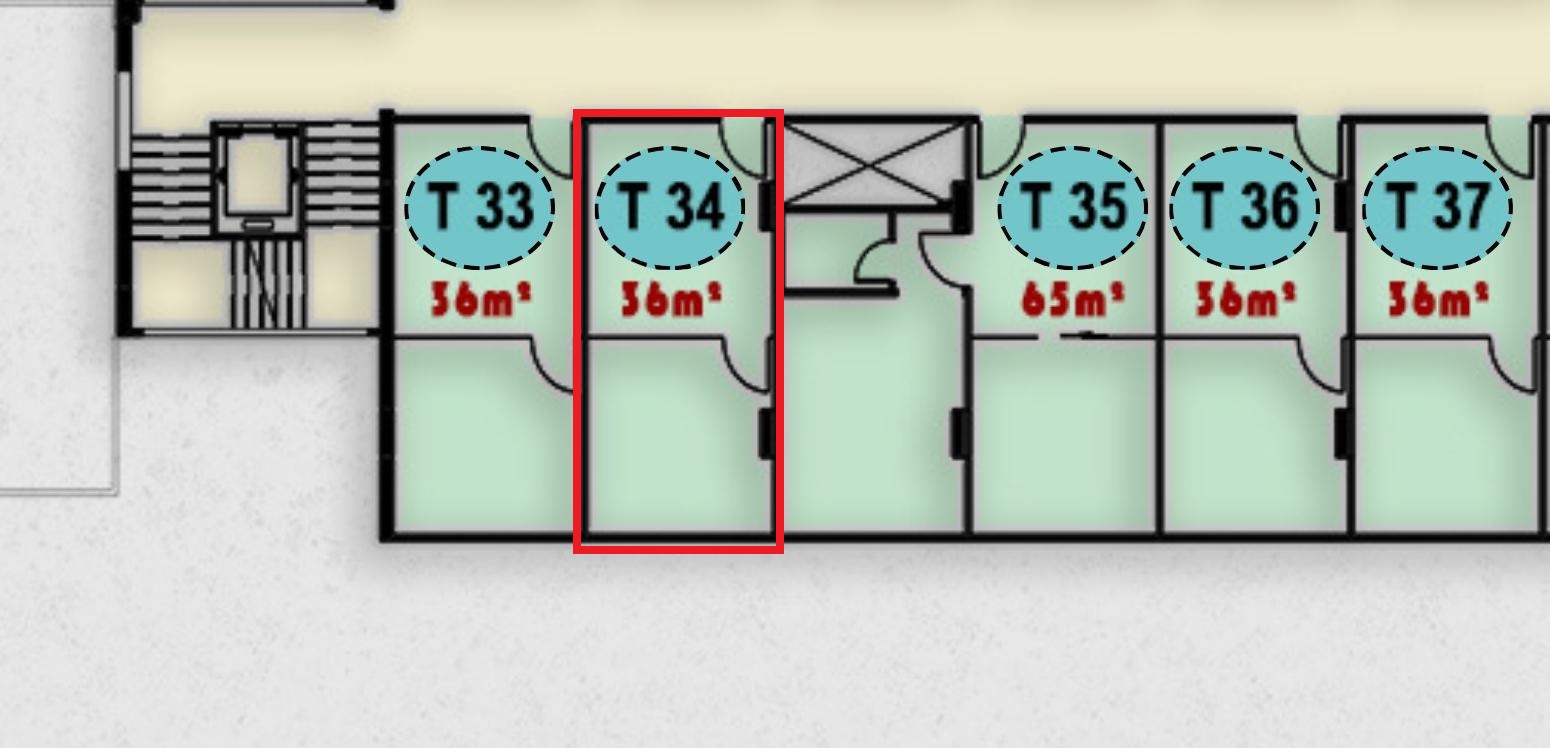 مخطط وتصميم وحدة T 34 الطبية في الدور الثالث بمجمع ONE MALL