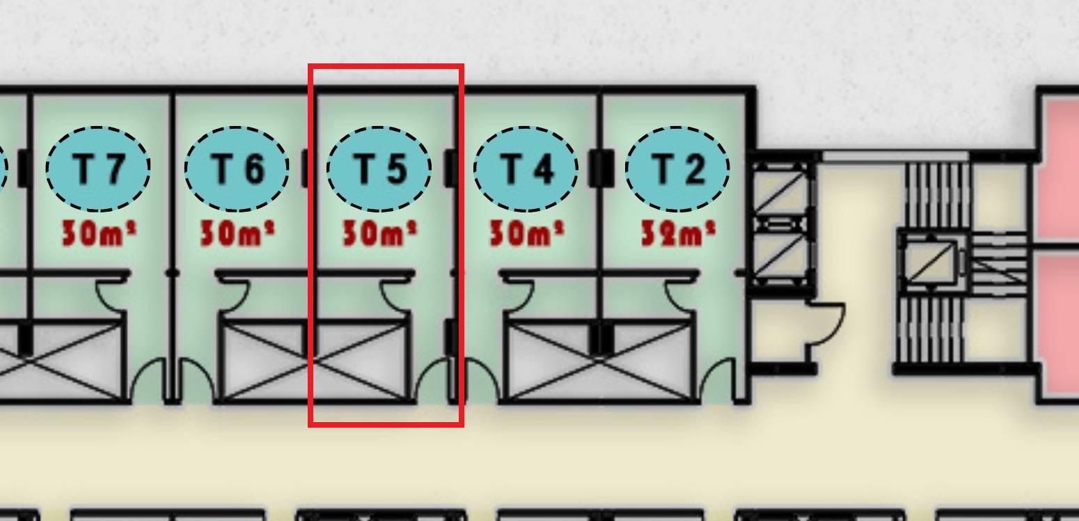 صورة تظهر وحدة T5 الطبية في الدور الثالث بمجمع ONE MALL مع الفيو الخارجي