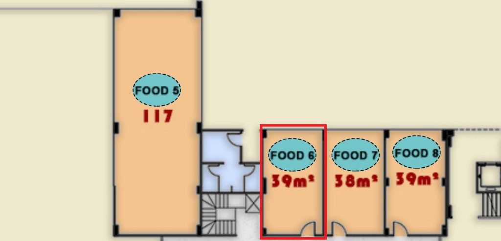Food Unit 6 in the Restaurants Complex – Ground Floor – ONE MALL